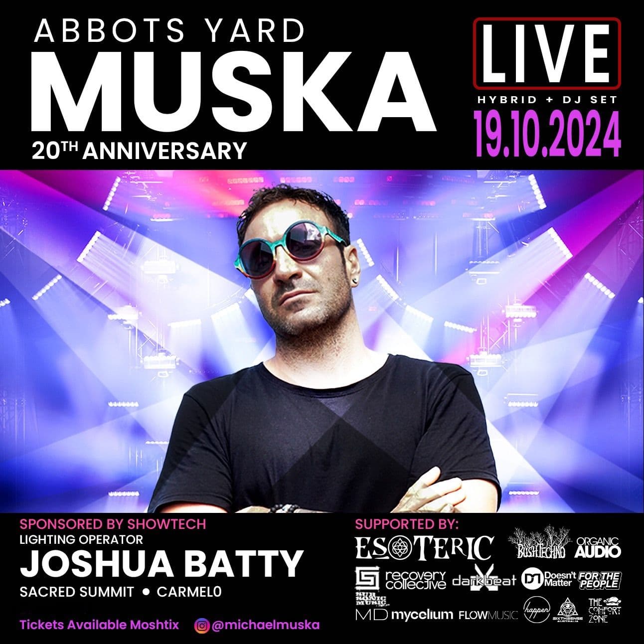 Poster for MUSKA LIVE - ABBOTS YARD