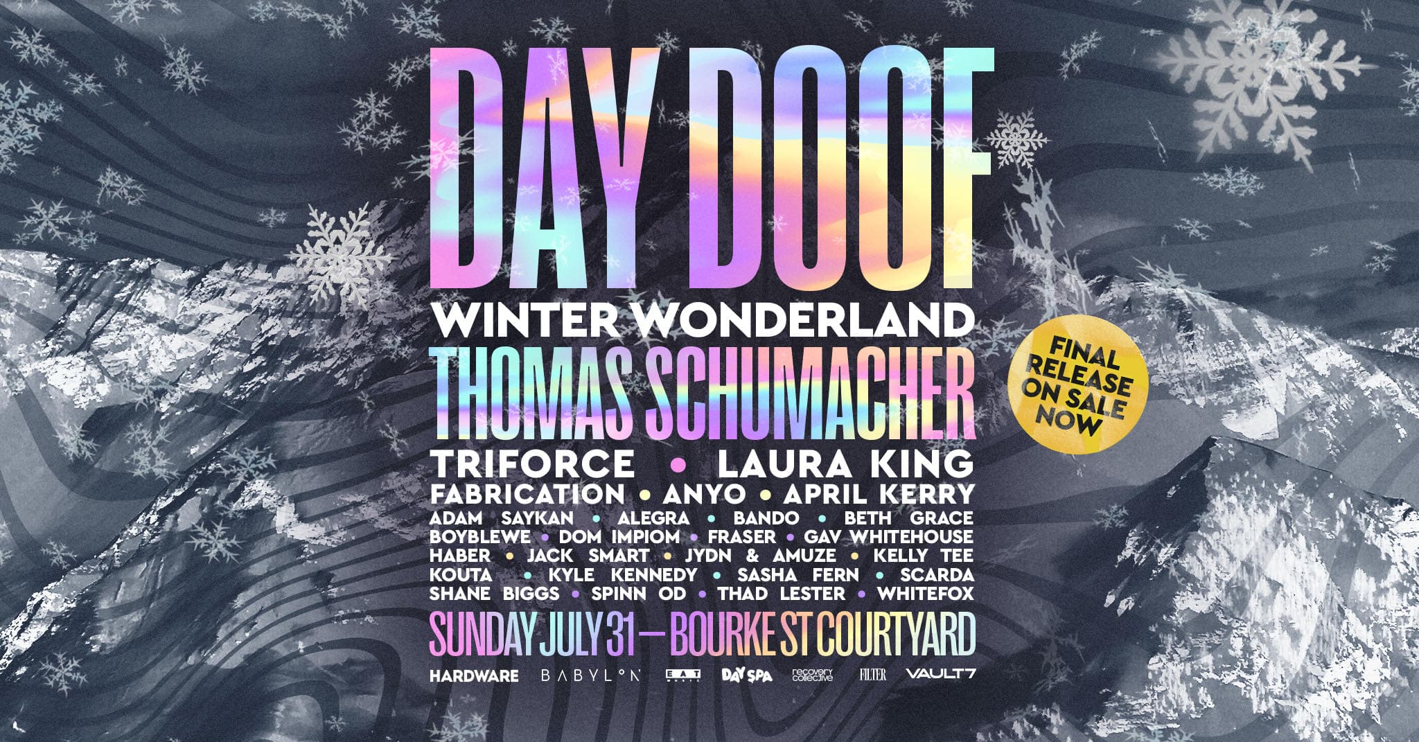 Poster for Day Doof Winter Wonderland - Thomas Schumacher, Triforce, Laura King + MORE